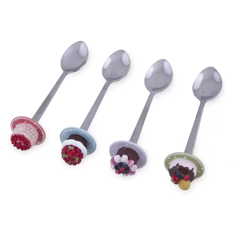 Infusores de té de acero inoxidable y resina pintada a mano.