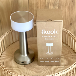 Lámpara Led Recargable "Brooklyn" Plata - KBROOKSIL