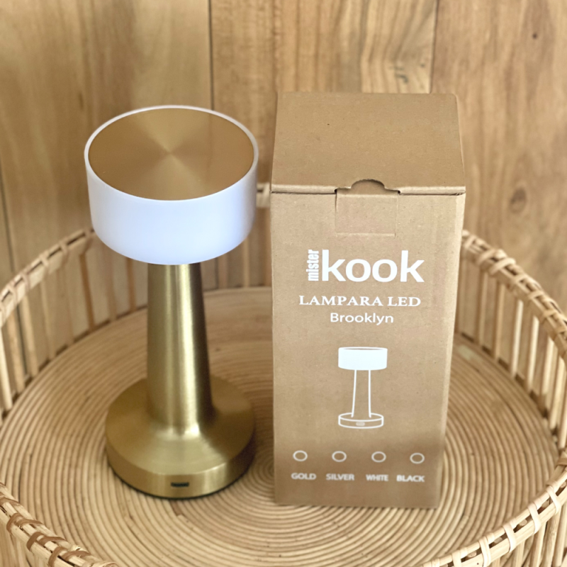 Lámpara Led Recargable "Brooklyn" Oro - KBROOKGO