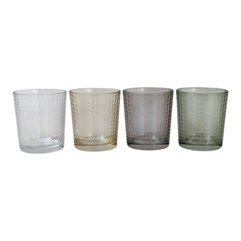 Vaso de Vidrio CUADROS Transparente - ZVACUCL