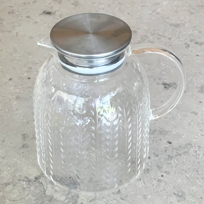 jarra de agua, vidrio, jarron,
