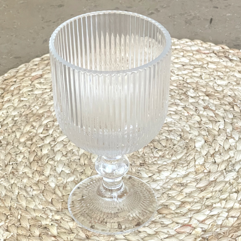 copas labradas de vidrio vintage