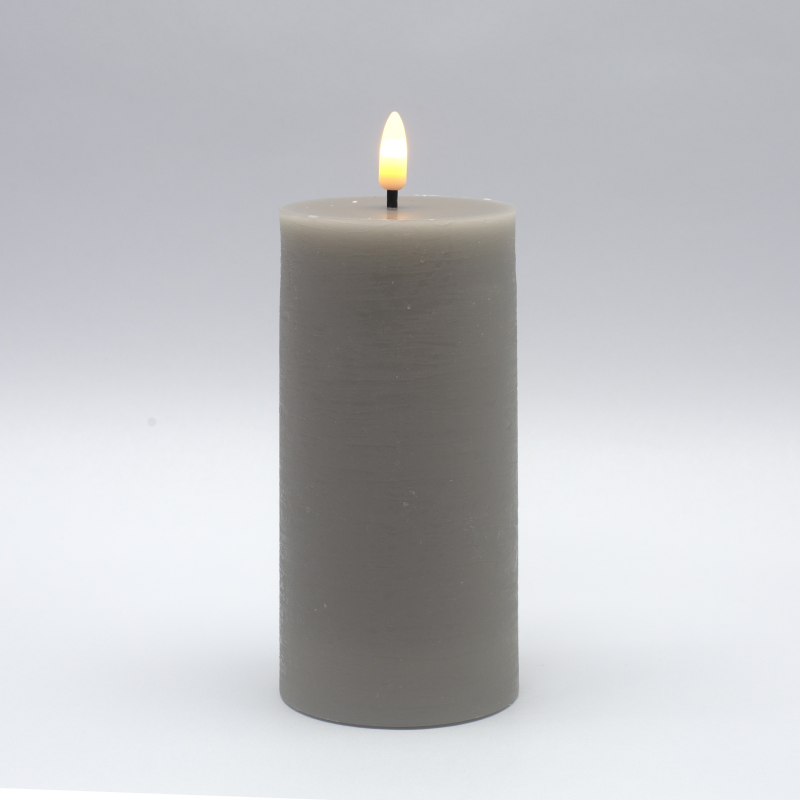 Vela LED de cera Gris - KVLEDGR15