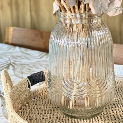 Florero Olas Grande H24 Transparente - ZFLOLA24CL