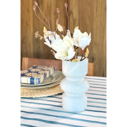 Florero Curvas Blanco - ZCURBL