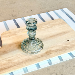 Candelabro de Vidrio Azul - ZCANDEAZ