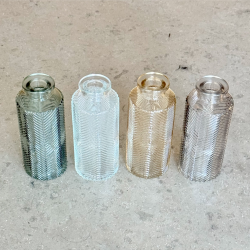 Florero/ Difusor Líneas Oblicuas Champagne - ZOBLICH