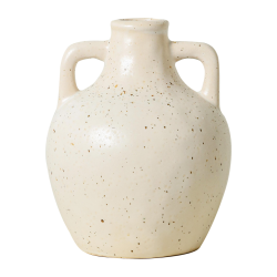 Florero "Glaze" tipo Vasija Crema - FGLAVASCR