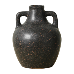 Florero "Glaze" tipo Vasija Negro - FGLAVASNE