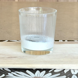 Vaso / Fanal de Vidrio RAYAS Transparente- ZVARACL