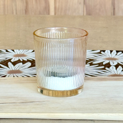 Vaso / Fanal de Vidrio RAYAS Ambar- ZVARAAM