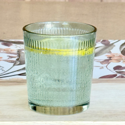 Vaso / Fanal de Vidrio RAYAS Verde - ZVARAVE