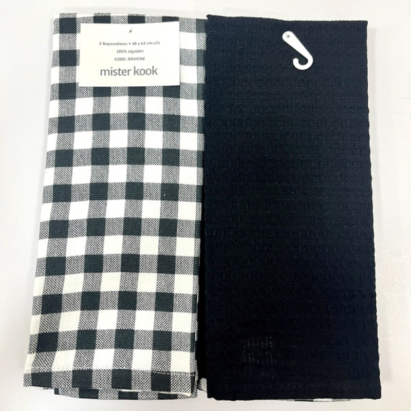 Repasador de Cocina Set/2 Vicky Negro - RAVICNE