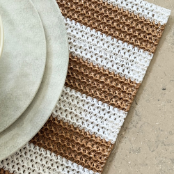 Individual "Panal" Camel y Blanco - WINPACA