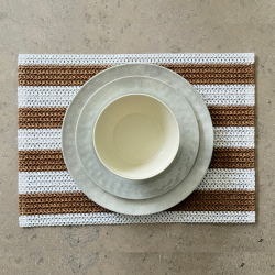 Individual "Panal" Camel y Blanco - WINPACA