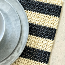 Individual "Panal" Negro y blanco - WINPANE