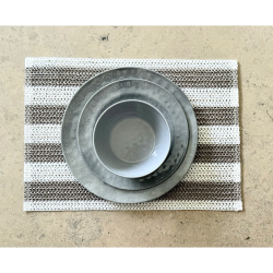 Individual "Panal" Gris y Blanco - WINPAGR