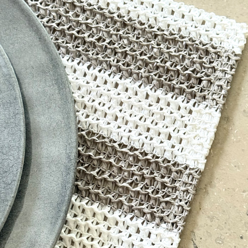 Individual "Panal" Gris y Blanco - WINPAGR