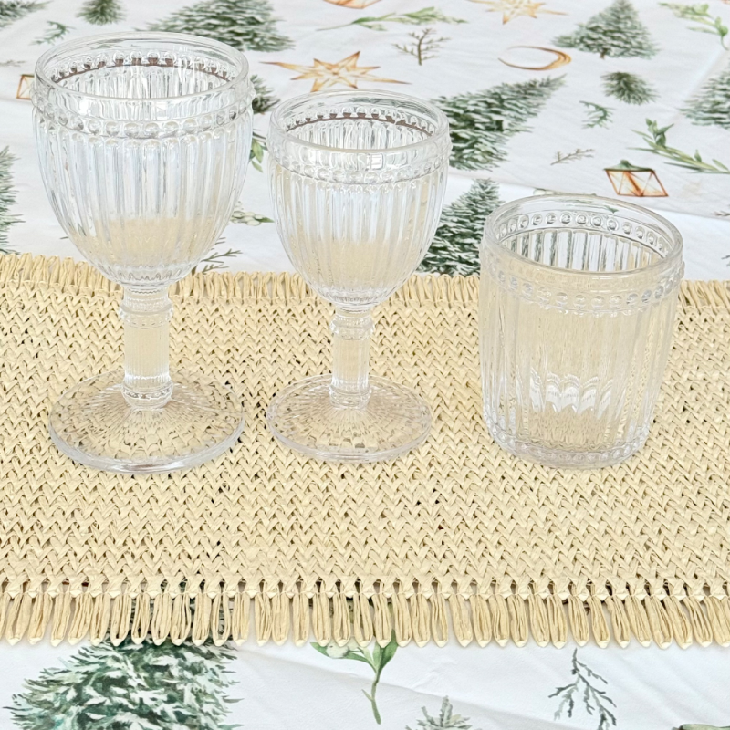 Vaso de Agua labrado vintage – Vidrio Reina