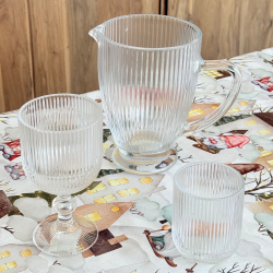 Vaso de Agua labrado vintage – Vidrio Reina