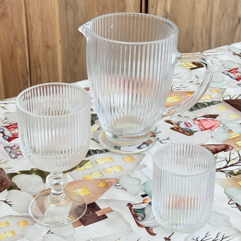 Vaso de Agua labrado vintage – Vidrio Reina