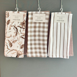 Repasador de Cocina Set/2 Flores Visón - RAFLOVI