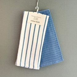 Repasador de Cocina Set/2 Rayas Finas Azul - RAFINAZ