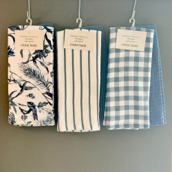 Repasador de Cocina Set/2 Rayas Finas Azul - RAFINAZ