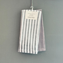 Repasador de Cocina Set/2 Rayas Gruesas Gris - RAGRUGR