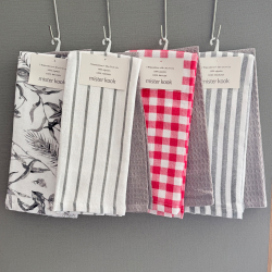 Repasador de Cocina Set/2 Rayas Gruesas Gris - RAGRUGR