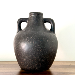 Florero "Glaze" tipo Vasija Negro - FGLAVASNE