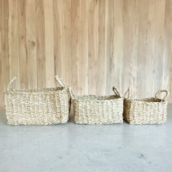 organizador, cesto, canasta, fibra natural, deco, mesa, baño, cocina,