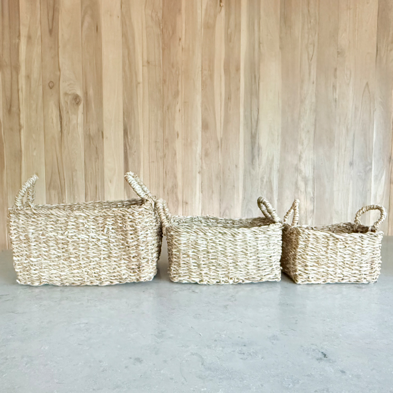 organizador, cesto, canasta, fibra natural, deco, mesa, baño, cocina,