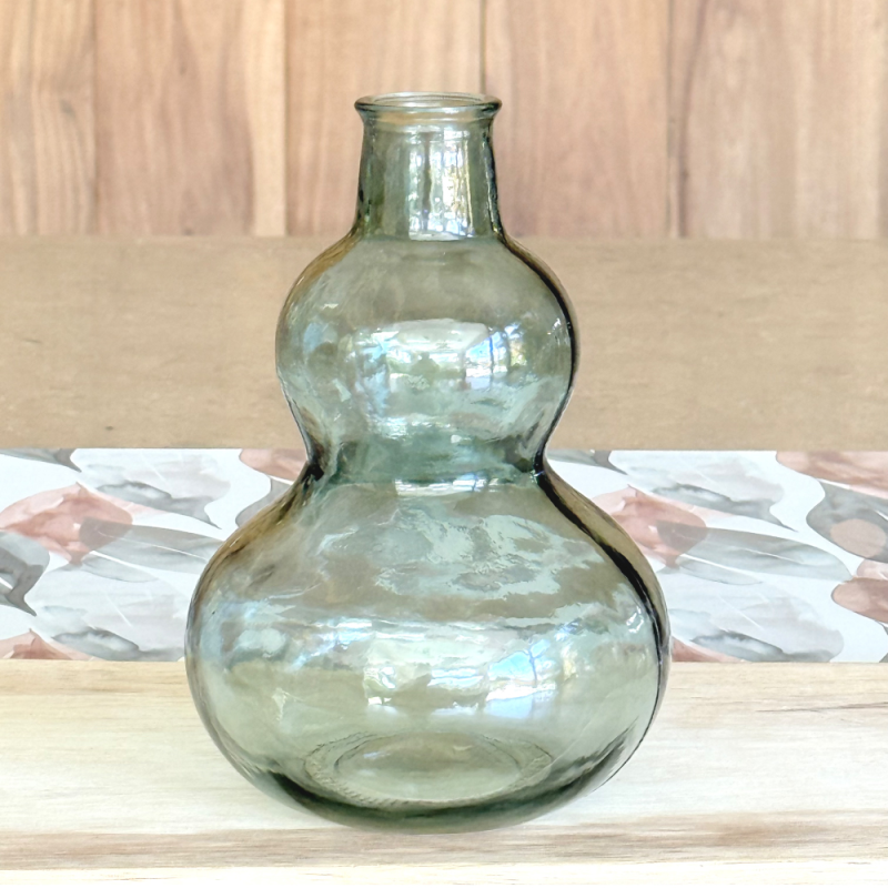 Florero Silueta H12 cm Verde Transparente  - ZSIL12VET