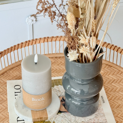 florero, vidrio, florero de vidrio, mesa, comedor, living, cocina