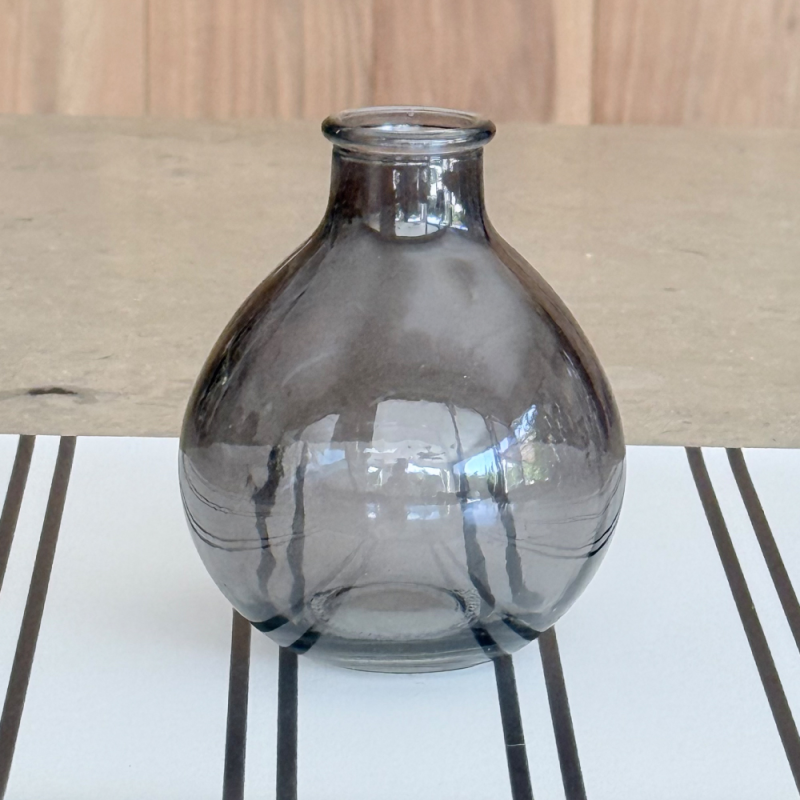 Florero/ Difusor Liso Redondo Gris Oscuro - ZLIREGROS