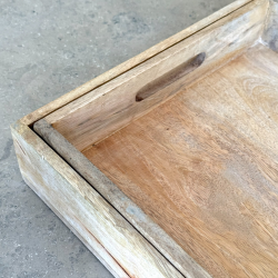 madera, mango, bandeja, decorativo, objeto, fuente, bandejas, bandeja de madera