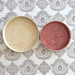 bandejas, bandejas enamel, bandejas de hierro, hierro, enamel. bandeja circular, india