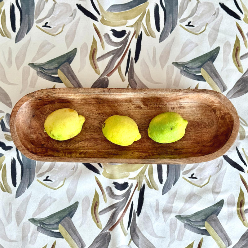 madera, mango, bowl, cuenco, decorativo, objeto, fuente