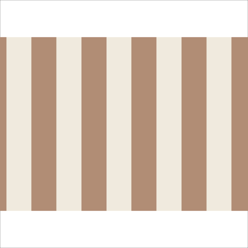 Individual Rayas Terracota y Crema