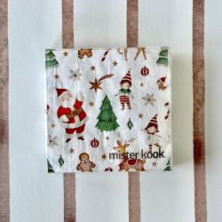 Servilletas Cuadradas 21x21 Santa - N21SAN